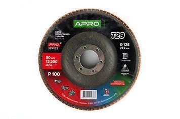 Круг лепестково-торцевой керамический Р100 конус 125х22.2мм (Т29) (КЛТ) APRO PRO 830492 фото