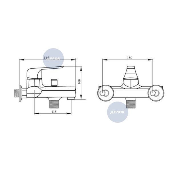 Смеситель для ванны Brinex 35B 006 SD00036352 фото