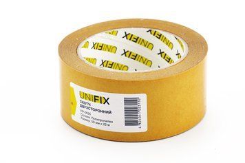 Лента клейкая двухсторонняя на полипропиленовой основе 50мм*25м UNIFIX PP-5025 фото