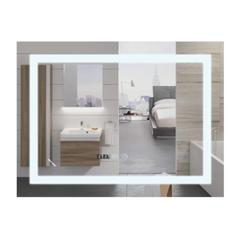Дзеркало Mixxus WARM MR02-90x70-CASE з Led Touch, Anti-fog, димером, регулятором яскравості, годинником (MI6674) MI6674 фото