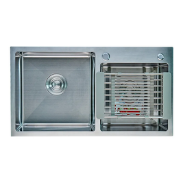 Мийка Zerix ZH7843DS-215 (3.0/1.0) Satin з диспенсером та сушаркою для посуду (ZM5570) ZM5570 фото