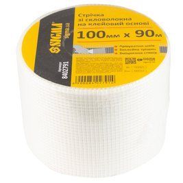 Стрічка склотканина на клейовій основі 100 мм&times;90м SIGMA (8402791) 8402791 фото
