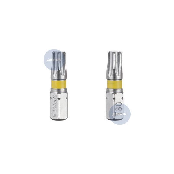 Комплект викруткових насадок, Torx T30, 1/4"&times;25 мм, S2, 2 од., STORM VT-0226 фото