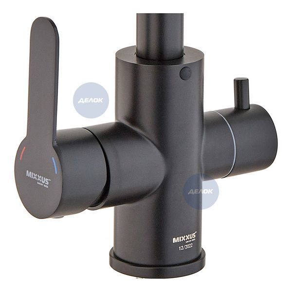 Змішувач для кухні Mixxus DAX-021-G Black (нерж. сталь) з вих.для пит.води (MI6078) MI6078 фото