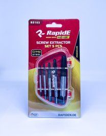 Набір екстракторів RapidE RED POINT 5pcs R5103 (Хром-молібденова сталь) для зламаних болтів НФ-00002932 фото