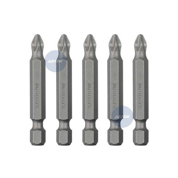 Комплект викруткових насадок, PH2, 1/4"&times;50 мм, ACR, S2, 5 од., STORM VT-0202 фото