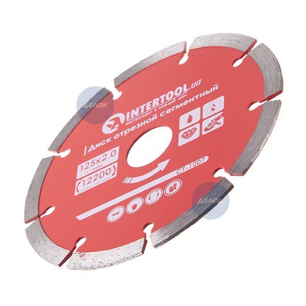 Диск відрізний сегментний алмазний, 125мм, 22-24% INTERTOOL CT-1007 CT-1007 фото
