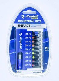 Набір біт RapidE Impact 25mm 19pcs (18шт біт + магнітний біто-тримач 60mm з фіксатором) НФ-00002078 фото