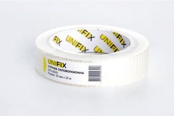 Лента клейкая стекловолоконная 25мм*20м UNIFIX STV-2520 фото