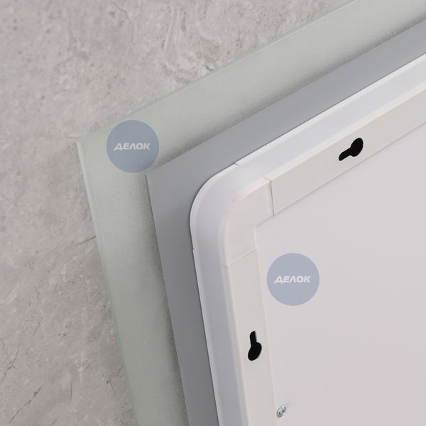 Дзеркало Mixxus FLAT MR04-80x60 з Led Touch, Anti-fog, димером, регулятором яскравості, годинником (MI6928) MI6928 фото