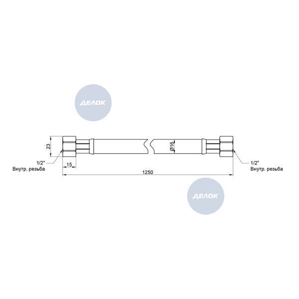 Шланг для газу Thermo Alliance Standart білий 1/2" ВВ 120 см SD90G120 SD00010976 фото