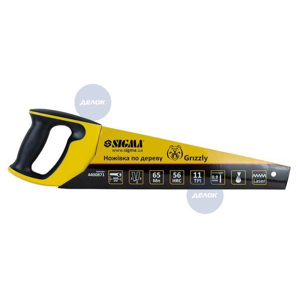 Ножовка по дереву 400мм 11TPI Grizzly SIGMA (4400871) 4400871 фото