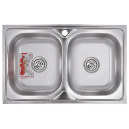 Мийка кухонна Zerix Z8050D-08-180MD Double (micro decor) (ZM0613) ZM0613 фото