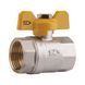 Кран кульовий Thermo Alliance Base 1/2" ВР для газу (метелик) SD602G15 SD00002814 фото 1