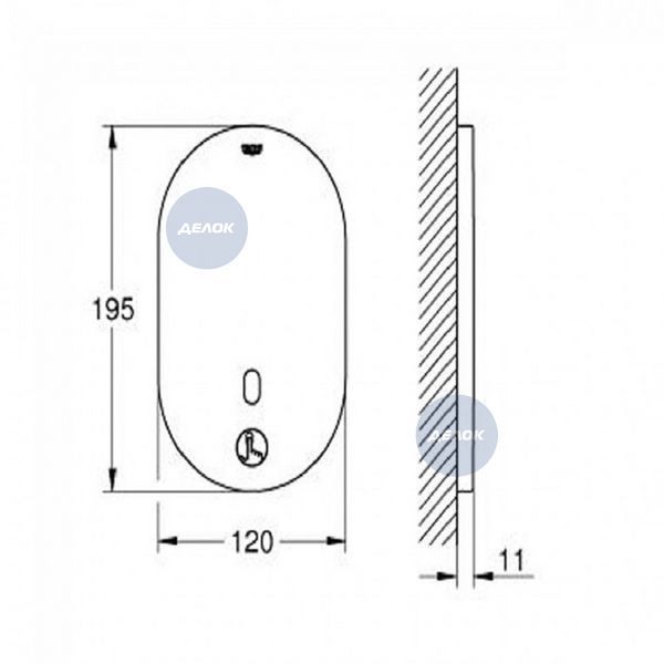 Змішувач для душу безконтактний Grohe Eurosmart Cosmopolitan (36415000) 36415000 фото