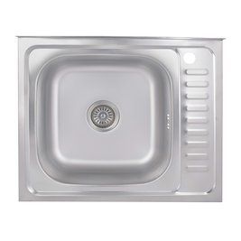 Кухонна мийка Brinex 6050-L 0,6 мм Satin (BRIN6050LSAT06) SD00054104 фото