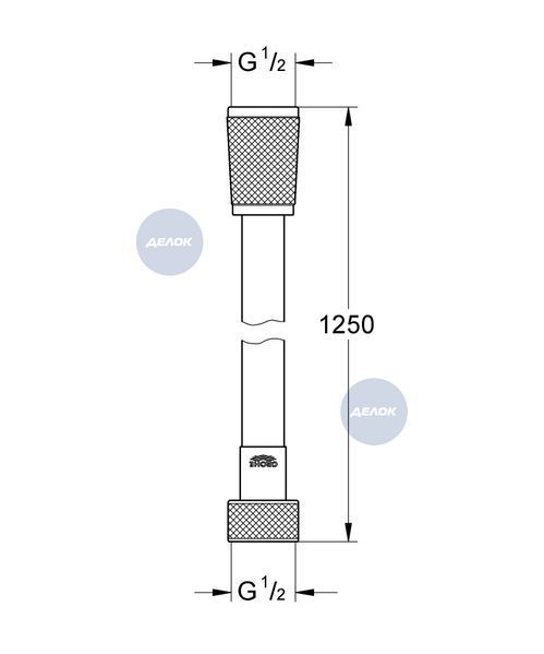 Душовий шланг 1250 Grohe Silverflex (28362000) 28362000 фото