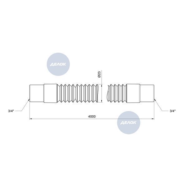 Шланг злив Thermo Alliance Standart для пральної машини 400 см SD096W400 SD00008519 фото