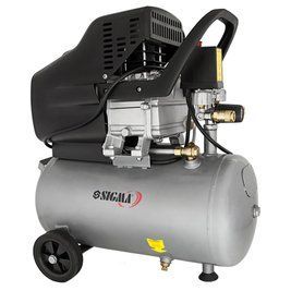 Компресор одноциліндровий 1.8 кт 230 л/хв 8бар 24 л (2 крани) SIGMA (7043131) 7043131 фото