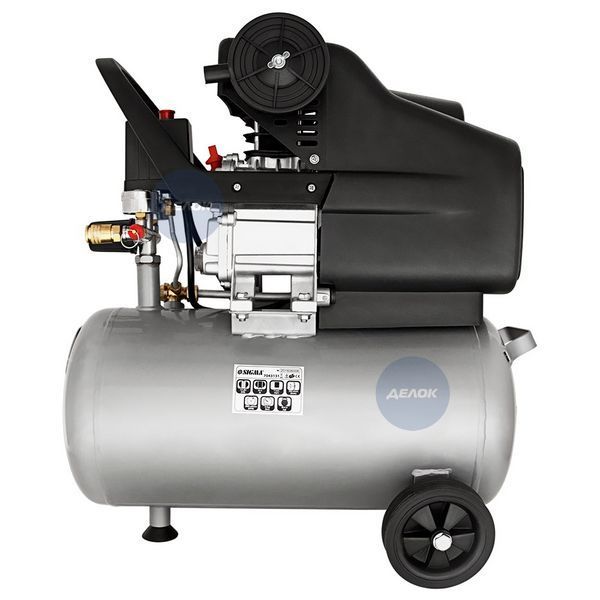 Компресор одноциліндровий 1.8 кт 230 л/хв 8бар 24 л (2 крани) SIGMA (7043131) 7043131 фото