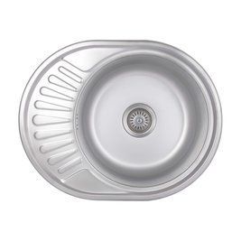 Кухонна мийка Brinex 5745 0,8 мм Satin (BRIN5745SAT08) SD00054088 фото