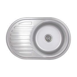 Кухонна мийка Brinex 7750 0,8 мм Satin (BRIN7750SAT08) SD00054097 фото