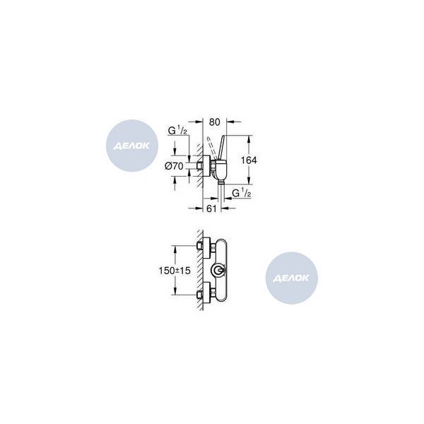 Змішувач для душу Grohe Eurodisc Joy (23430LS0) 23430LS0 фото