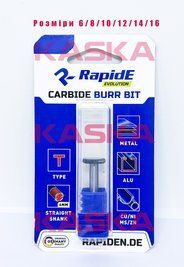 Борфреза твердосплавна по металу RapidE R5780 Тип T D=8mm (T0804M06) Т-образна НФ-00002040 фото