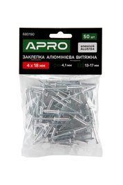 Заклепка алюмінієва витяжна 4х8мм 50 шт. APRO 680185 фото
