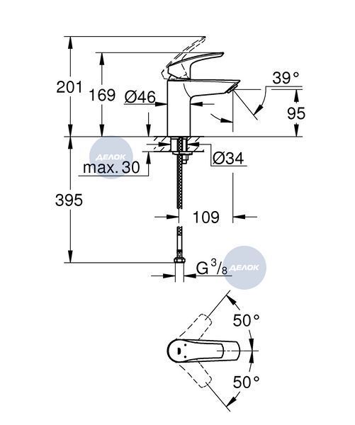 Змішувач для раковини Grohe Eurosmart S-Size (324672433) 324672433 фото
