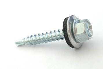 Саморез кровельный 4,8*35 DIN 7504K цинк белый по дереву (пач 50шт) APRO SDS4835ZN фото