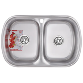Мийка кухонна Zerix Z7749-08-180E (Satin) (ZM0565) ZM0565 фото