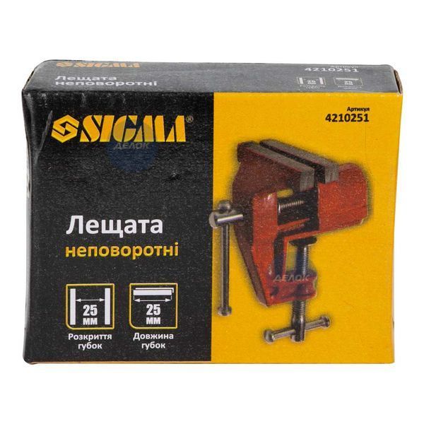 Тиски неповоротні 25 мм для дрібних робіт SIGMA (4210251) 4210251 фото