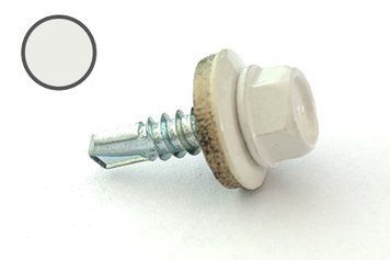Саморез кровельный 4,8*19 DIN 7504K RAL 9003 по металлу (пач 50шт) (цвет - белый) APRO 9R648199003 фото