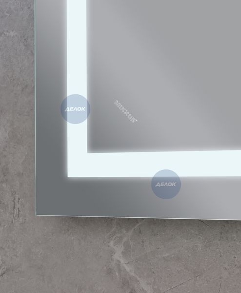 Дзеркало Mixxus WARM MR02-80x80 з Led Touch, Anti-fog, димером, регулятором яскравості, годинником (MI6934) MI6934 фото