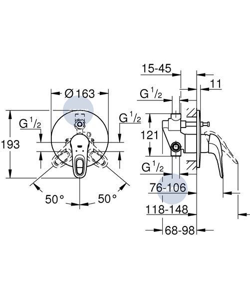 Змішувач для ванни Grohe Eurostyle (33637003) 33637003 фото