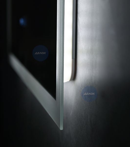 Дзеркало Mixxus FLAT MR04-100x80 з Led Touch, Anti-fog, димером, регулятором яскравості, годинником (MI6927) MI6927 фото