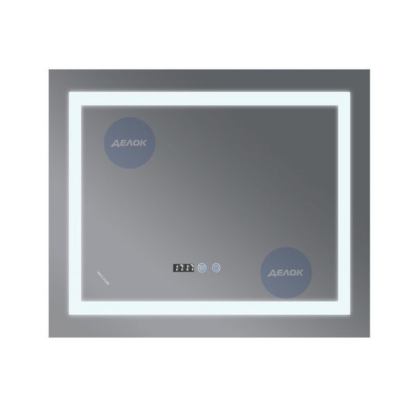 Дзеркало Mixxus WARM MR02-80x80 з Led Touch, Anti-fog, димером, регулятором яскравості, годинником (MI6934) MI6934 фото