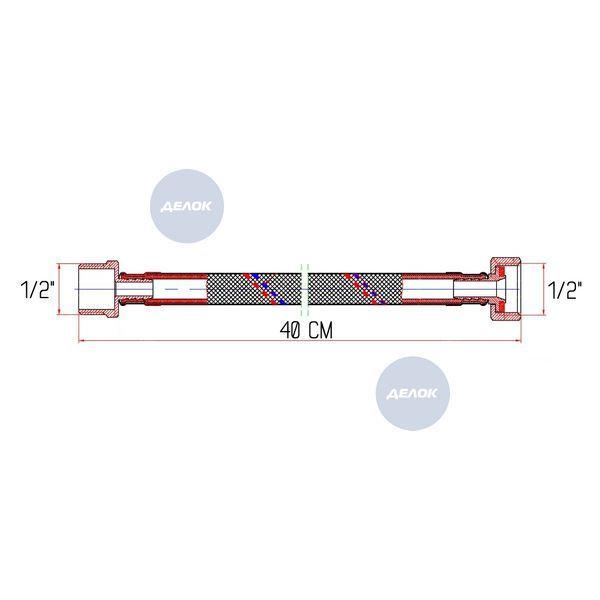 Гнучка підводка для води Thermo Alliance Forte ВЗ 40 см SF382W40 SD00002770 фото