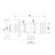 Кран кутовий Thermo Alliance Standart 1/2"ЗЗ нерж., з керам. буксою TAS345W1515SS SD00053548 фото 2