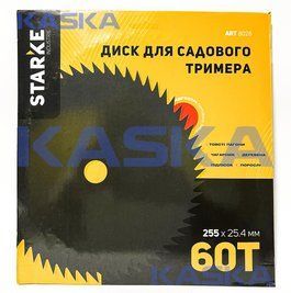 Диск STARKE 8028 255mm*25.4*60T ЧОРНИЙ для садового тримера (бензокоси) без твердосплавих напайок НФ-00002172 фото