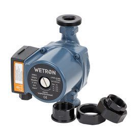 Насос циркуляційний 100 Вт Hmax 6м Qmax 75 л/хв &Oslash; 1 1/2" 180 мм + гайки &Oslash;1" WETRON (774532) TR774532 фото