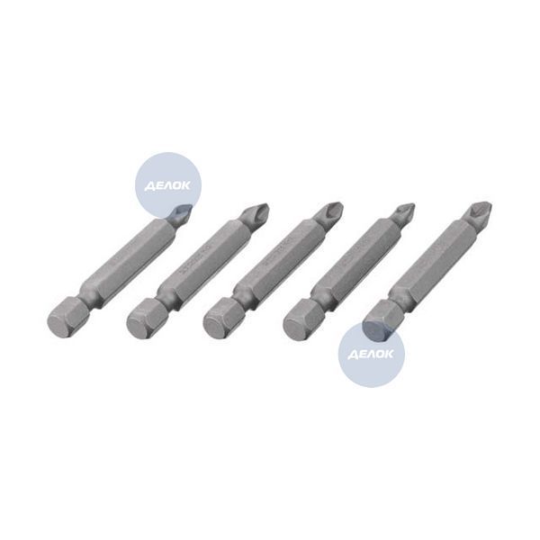 Набір викруткових насадок, PH1, PH2, PZ1, PZ2, 1/4"&times;50 мм, ACR, S2, 5 од., STORM VT-0205 фото