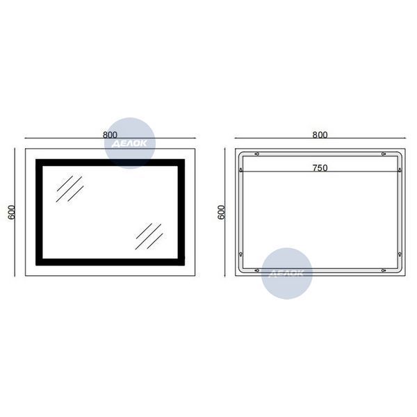 Дзеркало Mixxus TALL MR08-80x60-Reverse з Led Touch, Anti-fog, димером, регулятором яскравості (MI6659) MI6659 фото
